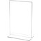 Plymor Clear Acrylic Sign Display / Literature Holder (Bottom-Load), 6" W x 9" H